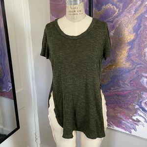 Green Mossimo shirt with side slits-SM